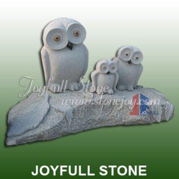 Stone Animal Sculpture, stone owls carving