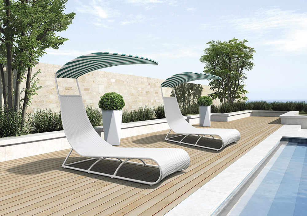 Outdoor New &Leisure Design Rattan sun lounge