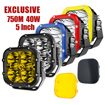 1LUX@750M 5200LM IP68 12V 24V Bumper Amber Pods LED Spot Light