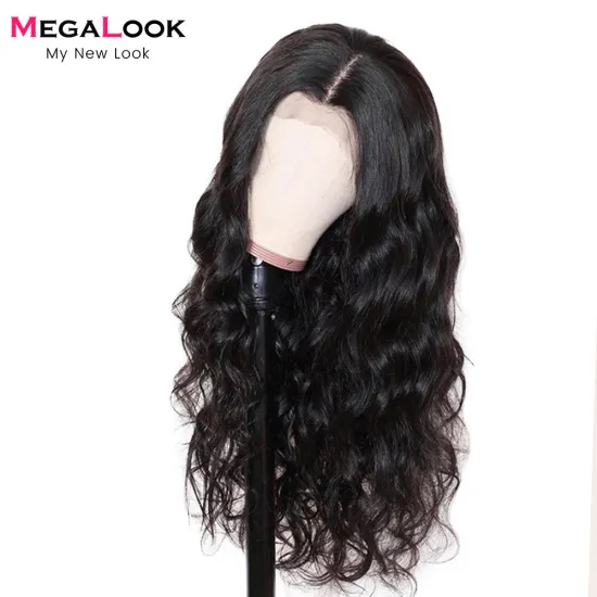 Megalook 13*4 Lace Front Wig  For Black Women Brazilian Remy Human Hair Lace Wig With Natural Hairline