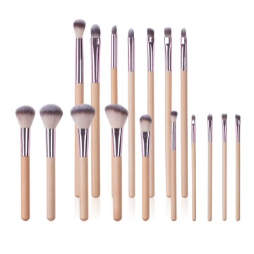 10 pcs Beauty Wooden Pole Handle Makeup Brushes