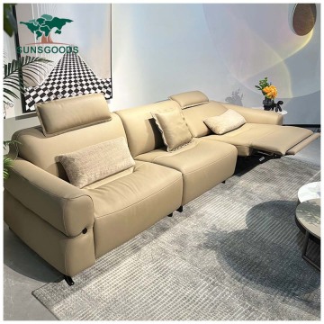 2024 Electric Recliner Sofa - 3 Seater Reclining Couch with Adjustable Headrest