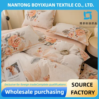 Lightweight Flower Language four-piece bedding set