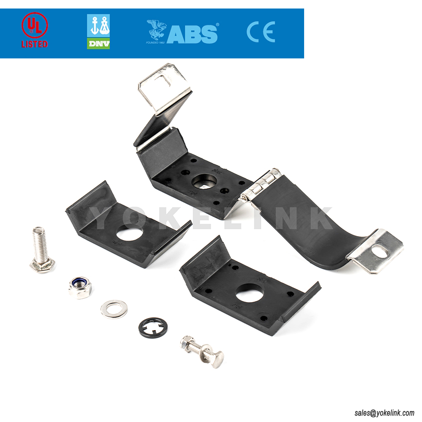 IEC 61914 316L SS FF-T2733 szárnyas kábelbilincs M8 csavarral