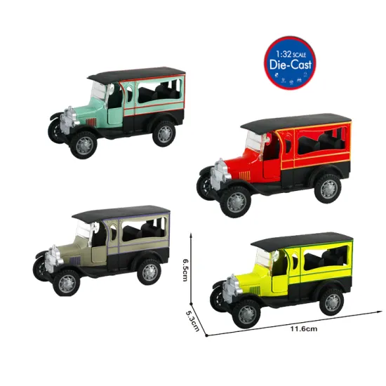 1:32 Scale EPT Dollar Toys - 6.5*5.3*11.6cm Pull-Back Alloy Model Car with Lights, Music, and Openable Doors