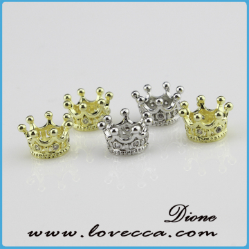 wholesale charming crystal crown micropave jewelry findings