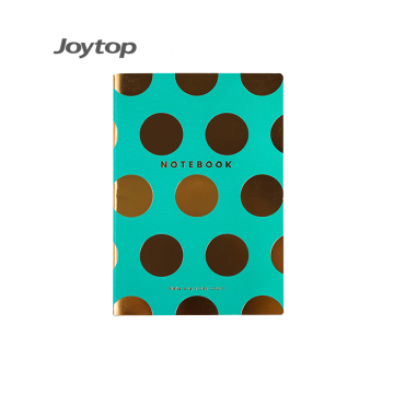 Customized Pink and Green Polka Dot Stitching Notebook
