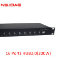 16 ports Hub2.0 construit en puissance de 200 W