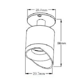 LEDER Design Technology Black 2W LED Downlight