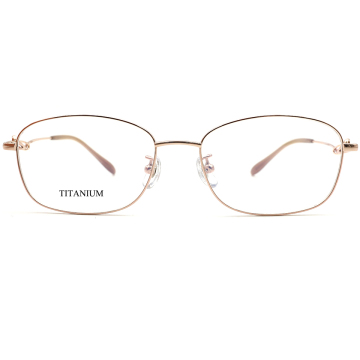 Custom Color B-Titanium Lady's Eyeglasses Frames with Logo: Fashionable and Unique Titanium Optics Accessory