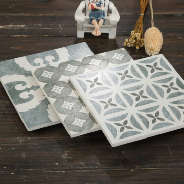China Handmade Flower Pattern Matte Tiles for Home Decor