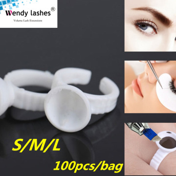 Eyelash Extension Glue Rings Makeup Tools Professional Lash Extension Supplies Disposable Adhesive Glue Holder колечки для клея