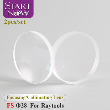 2Pcs/Set D28 F75 100 125 150 1064nm FS Fiber Laser Collimating Focus Lens for Raytools Precitec WSX Laser Cutting Head" 

However, for a more succinct title suitable for a search engine, you might consider:

"D28 F75 1064nm FS Fiber Laser Collimating Focu