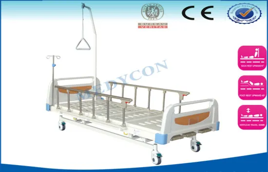 Three Function Old Man Semi Fowler Manual Hospital Bed With Three Crank