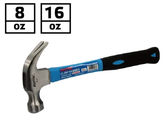 8 OZ Carbon Steel Claw Hammer With Specifications