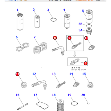 HD785-7 V-BELT SET 6215-61-3690 For Dump truck