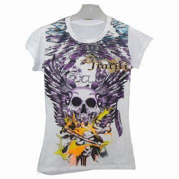 Ladies' Shirt with Fashionable Design, Eco-friendly Dyeing and Printing Materials