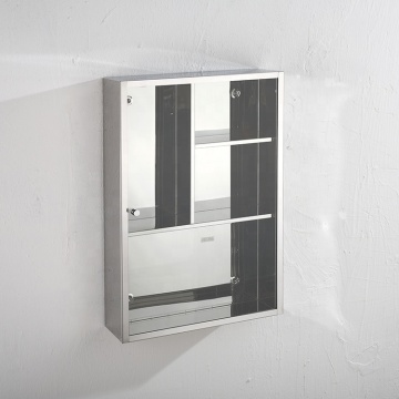 Modern Clear Glass and 304 Stainless Steel Wall Cabinet for Kitchen