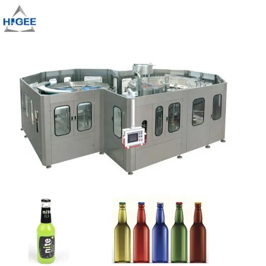 Beer Bottle Filling, Capping, and Labeling Machine Line