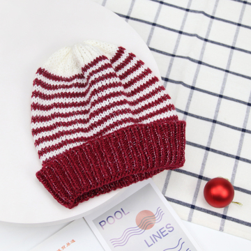 topi rajutan bergaris anak -anak