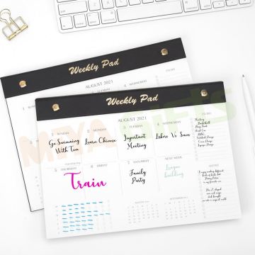 Custom Luxury Foil Logo Weekly Planner Pad