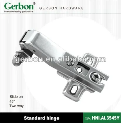 Slide-on wardrobe door hinges