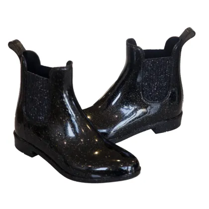 Glossy Gum Rain Boots for Women - PVC Chelsea Boots