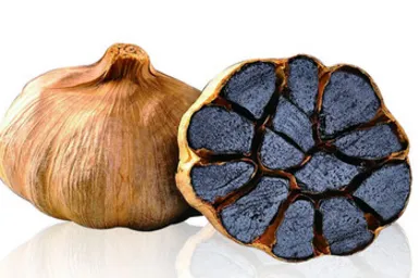 The Carefully select whole black garlic