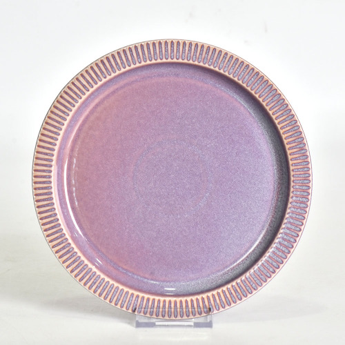 Amazon embossed table ware purple stoneware dinnerware sets