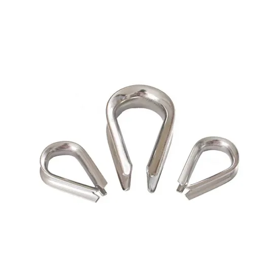 Stock SS304 and SS316 Cable Thimbles in 12mm, 14mm, and 16mm Sizes for Wire Rope Cable