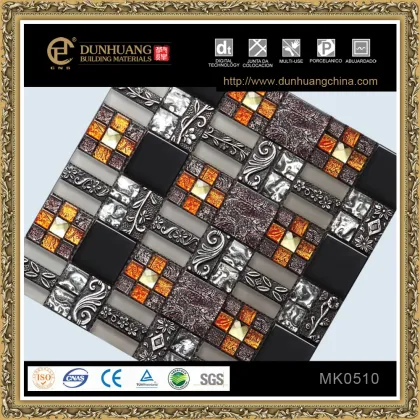 resin flower pattern mosaic tile mix mosaic semi-precious stone