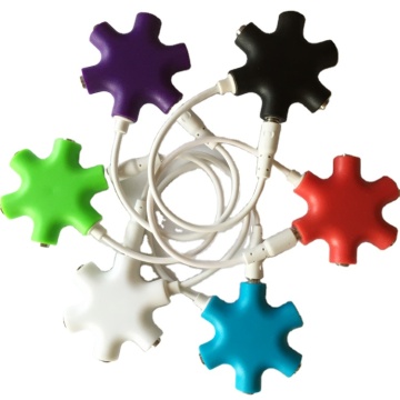 5-Way 3.5mm Audio Splitter Hub for iPod iPhone MP3 PC