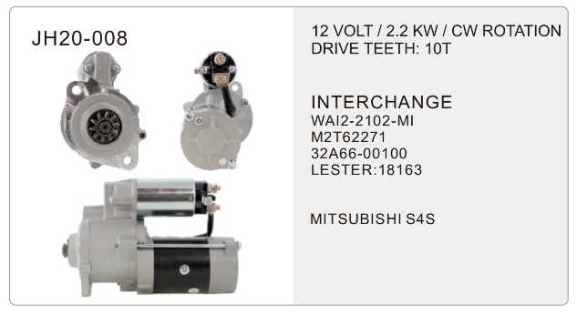 Mitsubishi truck starter-JH20-008-X