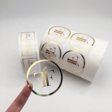 Luxury Self Adhesive Customized Clear Gold Foil Stickers