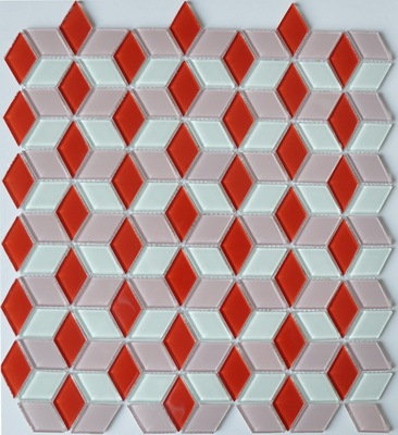 Colorful 3D glass mosaic tile