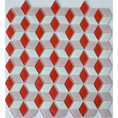 Colorful 3D glass mosaic tile