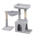 Torre de escalada para gatos y gatitos, rascador interior duradero y ecológico de Sisal, actividad de varios niveles, condominio, nido suave, muebles compactos para mascotas