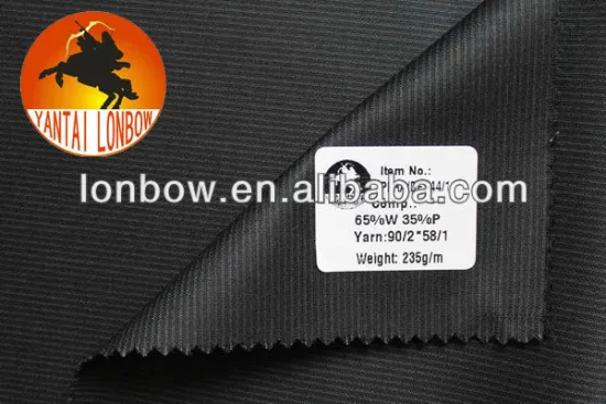 Fine quality Italia design worsted wool polyester blend men's suiting fabric