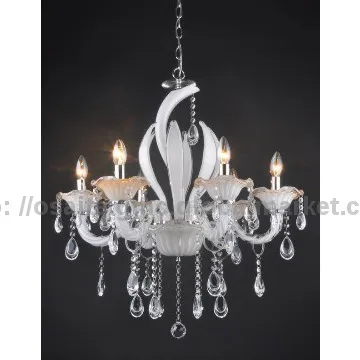 E14 white crystal glass lighting acrylic schonbek chandelier
