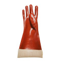 Luva Pvc Castanho. Acabamento liso. 45cm