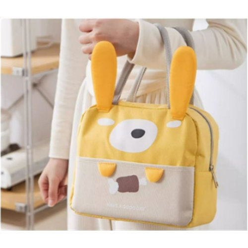 Convenient And Practical Thermal Bag Yellow Cartoon Thermal Bag With Cute Rabbit Ears Factory