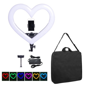 Luz de relleno para Selfie en forma de corazón con anillo de luz