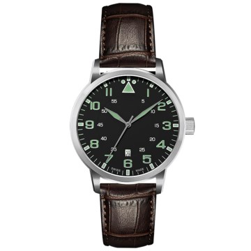 Man Black Watch Minimalist Design Waterproof 50m