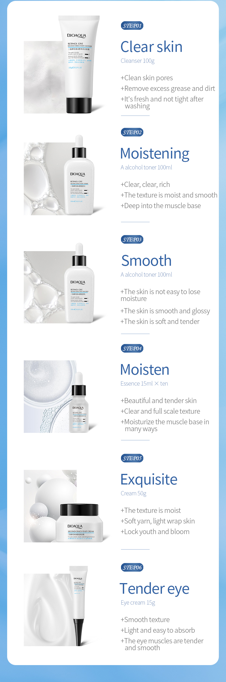Skin care products set