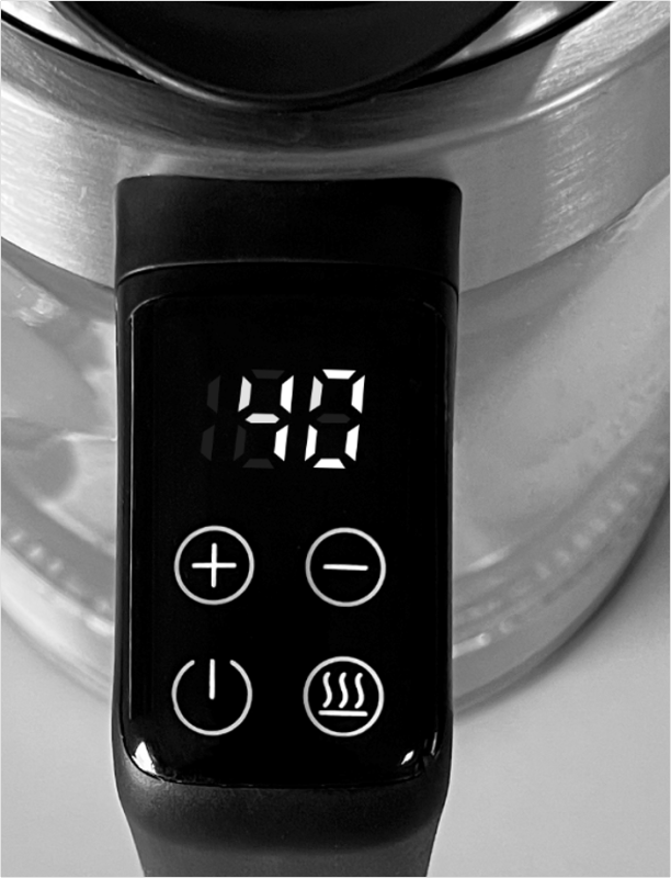 1.7L Temperature Display Show Glass Digital Kettle