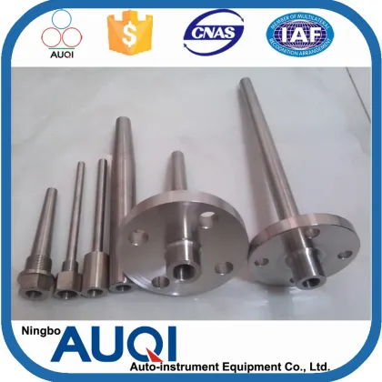 Stainless steel industry thermometer well, with flange wholesale thermowell, RTD use thermometer sleeve