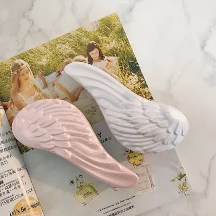 Wholesale Custom Logo Angel Wings Detangling Massage Hair Brush Comb