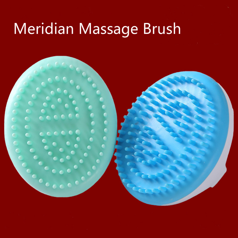 Silicone body massage brush head massager massage meridian massage scalp health essential oil