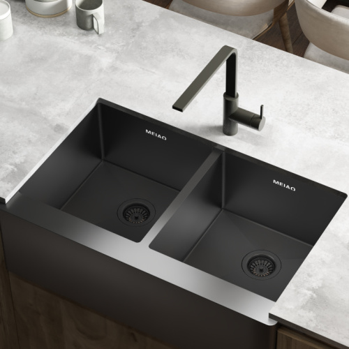 Nano Sink PVD Nano Sink Handmade Double Bowl kitchen Sinks Supplier