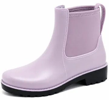 Durable Anti-Slip Rain Boots for Women in White